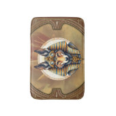 Steampunk Anubis Fox Portrait Badematte (Vorderseite Vertikal)