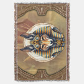Steampunk Anubis Fox Portrait Decke (Vorderseite Vertikal)
