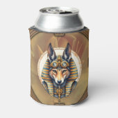Steampunk Anubis Fox Portrait Dosenkühler (Kanne Rückseite)