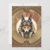 Steampunk Anubis Fox Portrait Einladung (Rückseite)