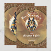 Steampunk Anubis Fox Portrait Einladung (Vorne/Hinten)