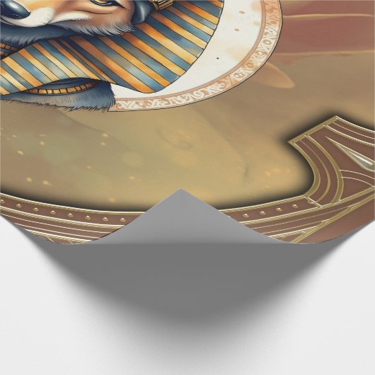 Steampunk Anubis Fox Portrait Geschenkpapier (Ecke)