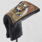 Steampunk Anubis Fox Portrait Golf Headcover (3/4 Vorderseite)