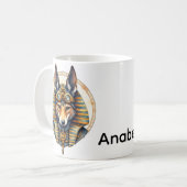 Steampunk Anubis Fox Portrait Kaffeetasse (Vorderseite Links)