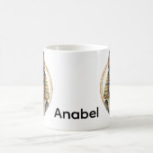 Steampunk Anubis Fox Portrait Kaffeetasse (Mittel)