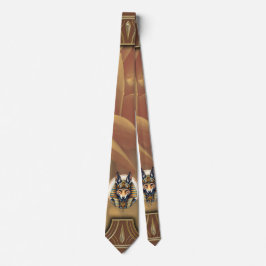 Steampunk Anubis Fox Portrait Krawatte