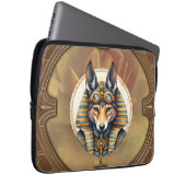 Steampunk Anubis Fox Portrait Laptopschutzhülle (Vorne Rechts)