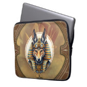 Steampunk Anubis Fox Portrait Laptopschutzhülle (Vorderseite Links)
