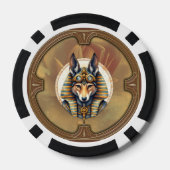 Steampunk Anubis Fox Portrait Pokerchips (Rückseite)