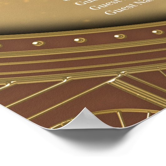 Steampunk Anubis Fox Portrait Poster (Ecke)