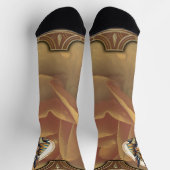 Steampunk Anubis Fox Portrait Socken (Oben)