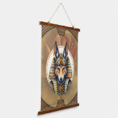 Steampunk Anubis Fox Portrait Wandteppich Mit Holzrahmen (Gewinkelt)
