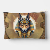 Steampunk Anubis Fox Portrait Zubehörtasche (Rückseite)