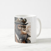 Steampunk Ape Watercolor Art Kaffeetasse (VorderseiteRechts)