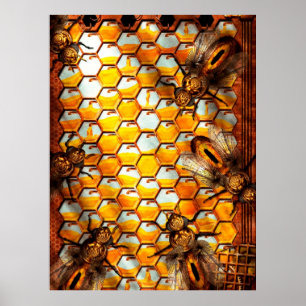 Steampunk - Apiary - Der Stock Poster