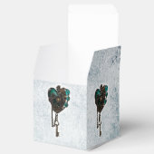 Steampunk Aquamarin Heart Gastgeschenk Hochzeit Bo Geschenkschachtel (Geöffnet)