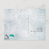 Steampunk Aquamarin Heart UAWG Postkarte (Rückseite)