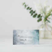 Steampunk Aquamarin Heart Wedding Platzkarten (Stehend Vorderseite)