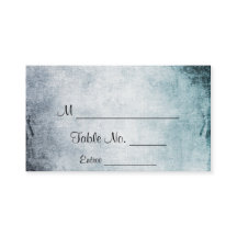 Steampunk Aquamarin Heart Wedding Platzkarten