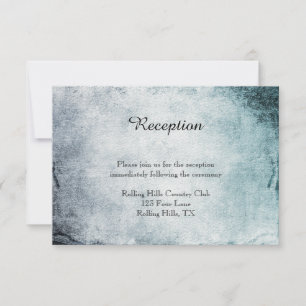 Steampunk Aquamarin Heart Wedding Reception Einladung