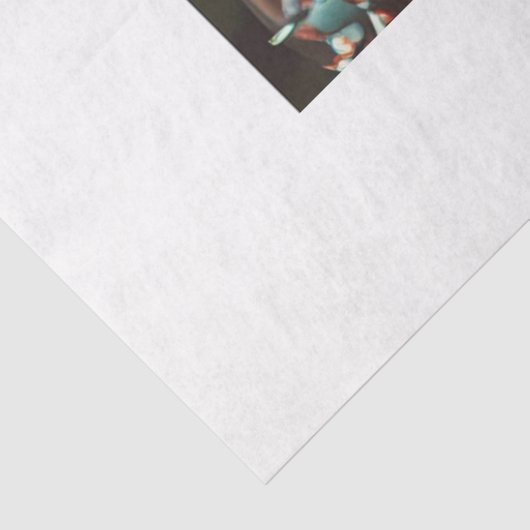 Steampunk Aquamarin Orange Lizard Decoupage Seidenpapier (Ausschnitt)