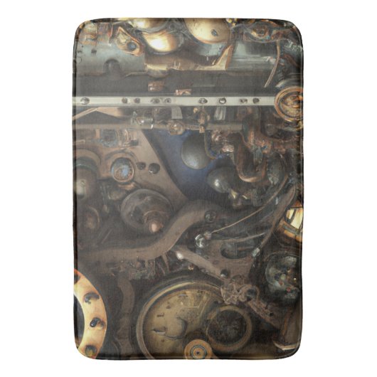 Steampunk Art Bath Mat Badematte (Vorderseite Vertikal)