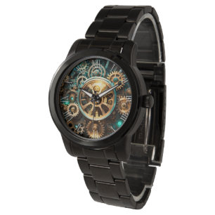 Steampunk Art cogs & gear men men's watch 4 Armbanduhr