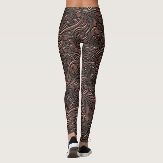 Steampunk Art-cooler Science Fiction-Kupfer-Wirbel Leggings (Rückseite)
