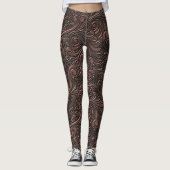 Steampunk Art-cooler Science Fiction-Kupfer-Wirbel Leggings (Vorderseite)