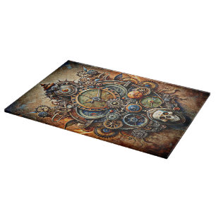 Steampunk Art Cutting Board Schneidebrett