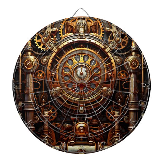 Steampunk Art Dartboard Dartscheibe (vorne)