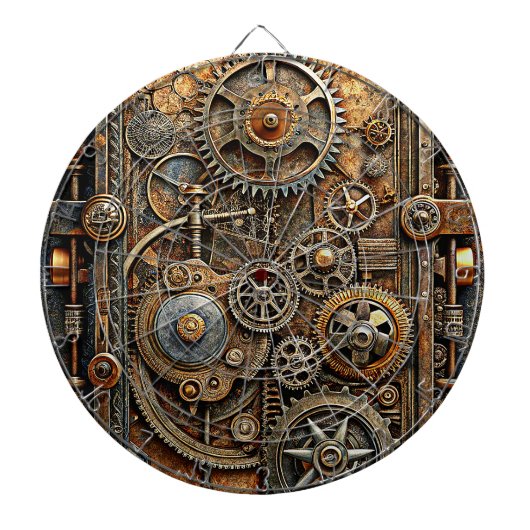 Steampunk Art Dartboard Dartscheibe (vorne)