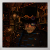 Steampunk Art - Fantasy Inventar Captain Sean Poster (Vorne)