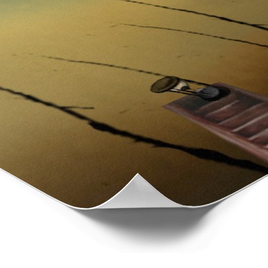 Steampunk Art Poster - Steampunk Flight (Ecke)