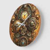 Steampunk Art Wall Clock Große Wanduhr (Winkel)