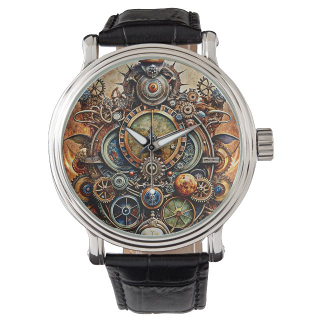 Steampunk Art Watch Armbanduhr (Vorderseite)