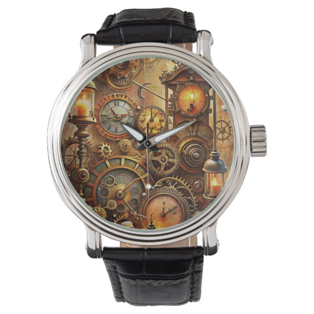 Steampunk Art Watch Armbanduhr (Vorderseite)