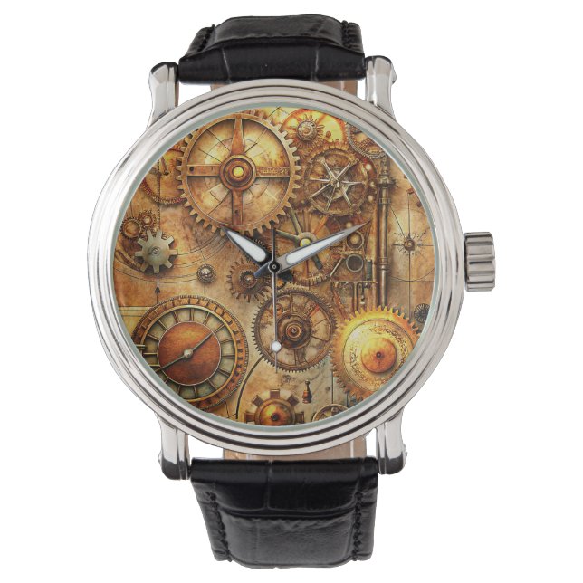 Steampunk Art Watch Armbanduhr (Vorderseite)
