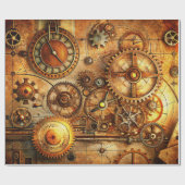 Steampunk Art Wrapping Paper Geschenkpapier (Flach)