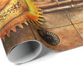 Steampunk Art Wrapping Paper Geschenkpapier (Rolleneckpunkt)