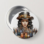 Steampunk Artist Button (Vorne & Hinten)