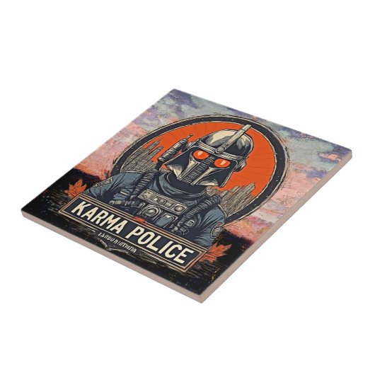 Steampunk Ästhetik - Retro Sci-Fi Karma Police Fliese (Seite)