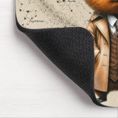 Steampunk-Astronom Quokka mit Sternenkarte Mousepad (Ecke)