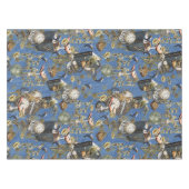 Steampunk auf Blue Denim Tablecloth Tischdecke (Vorderseite (Horizontal))