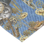 Steampunk auf Blue Denim Tablecloth Tischdecke (Schrägansicht)