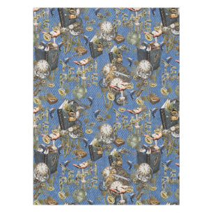 Steampunk auf Blue Denim Tablecloth Tischdecke