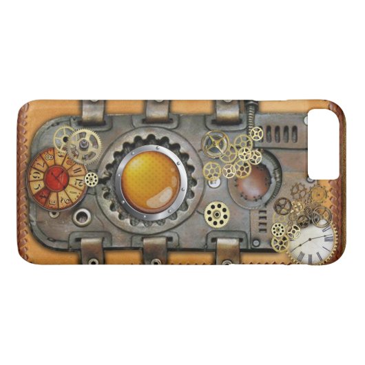 Steampunk auf Leather Case-Mate iPhone Hülle (Rückseite (Horizontal))