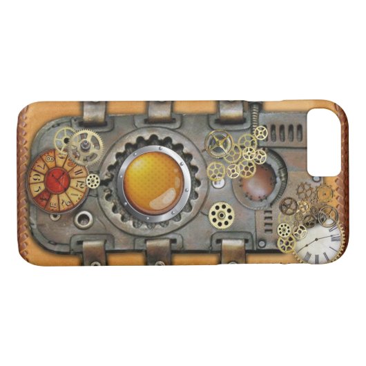 Steampunk auf Leather Case-Mate iPhone Hülle (Rückseite (Horizontal))