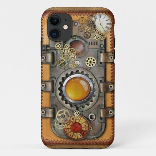 Steampunk auf Leather Case-Mate iPhone Hülle (Rückseite)