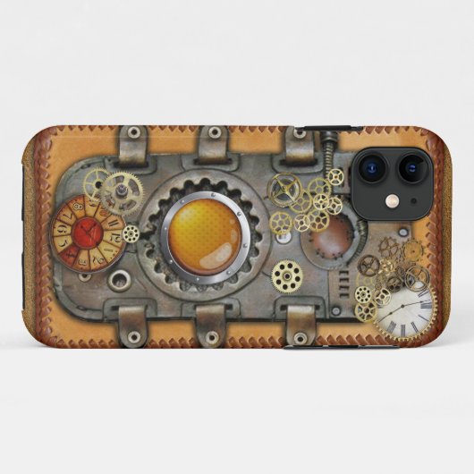 Steampunk auf Leather Case-Mate iPhone Hülle (Rückseite (Horizontal))